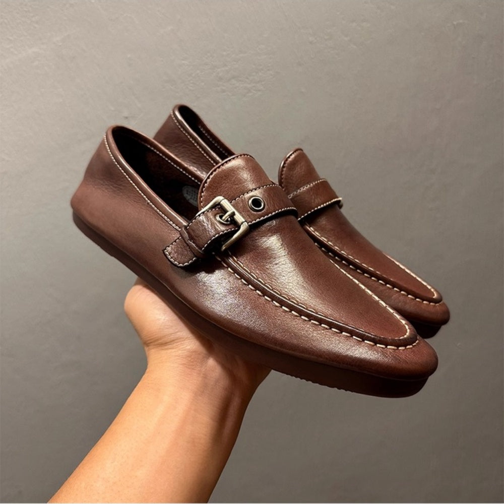 High Quality Handmade Horsehide leather Loafers Men's Casual Shoes Comfortable Light Men Loafers Formal Men Dress Shoes