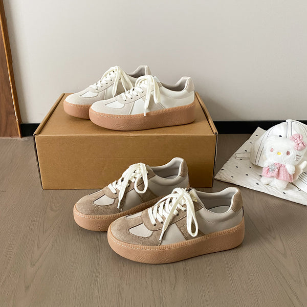 2026 New Vintage Platform Deacon Sneakers - Stylish and Versatile Sporty and Casual Women's White Sneakers