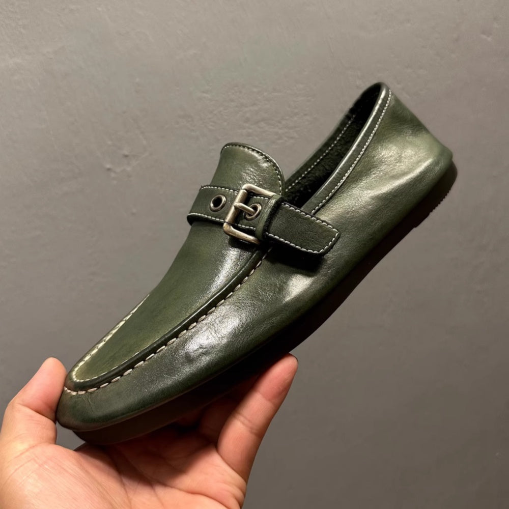 High Quality Handmade Horsehide leather Loafers Men's Casual Shoes Comfortable Light Men Loafers Formal Men Dress Shoes