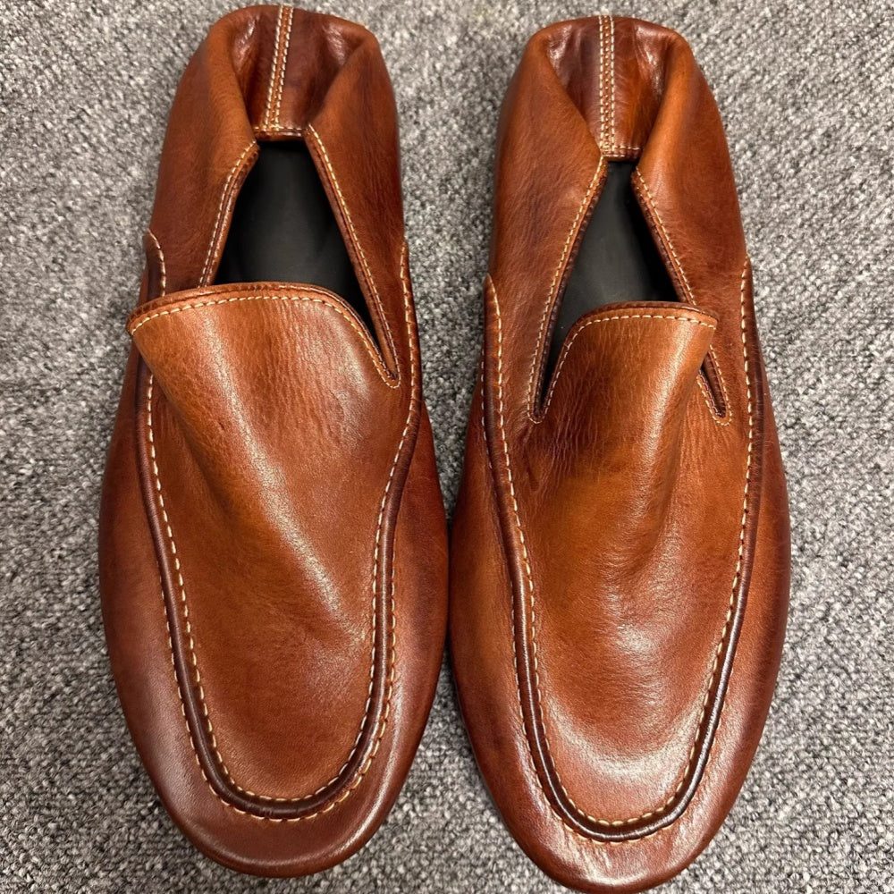 High Quality Horse leather Loafers Soft Leather Soft Sole Casual Shoes Outdoor Males Shoe Handmade Shoes Men's Shoes