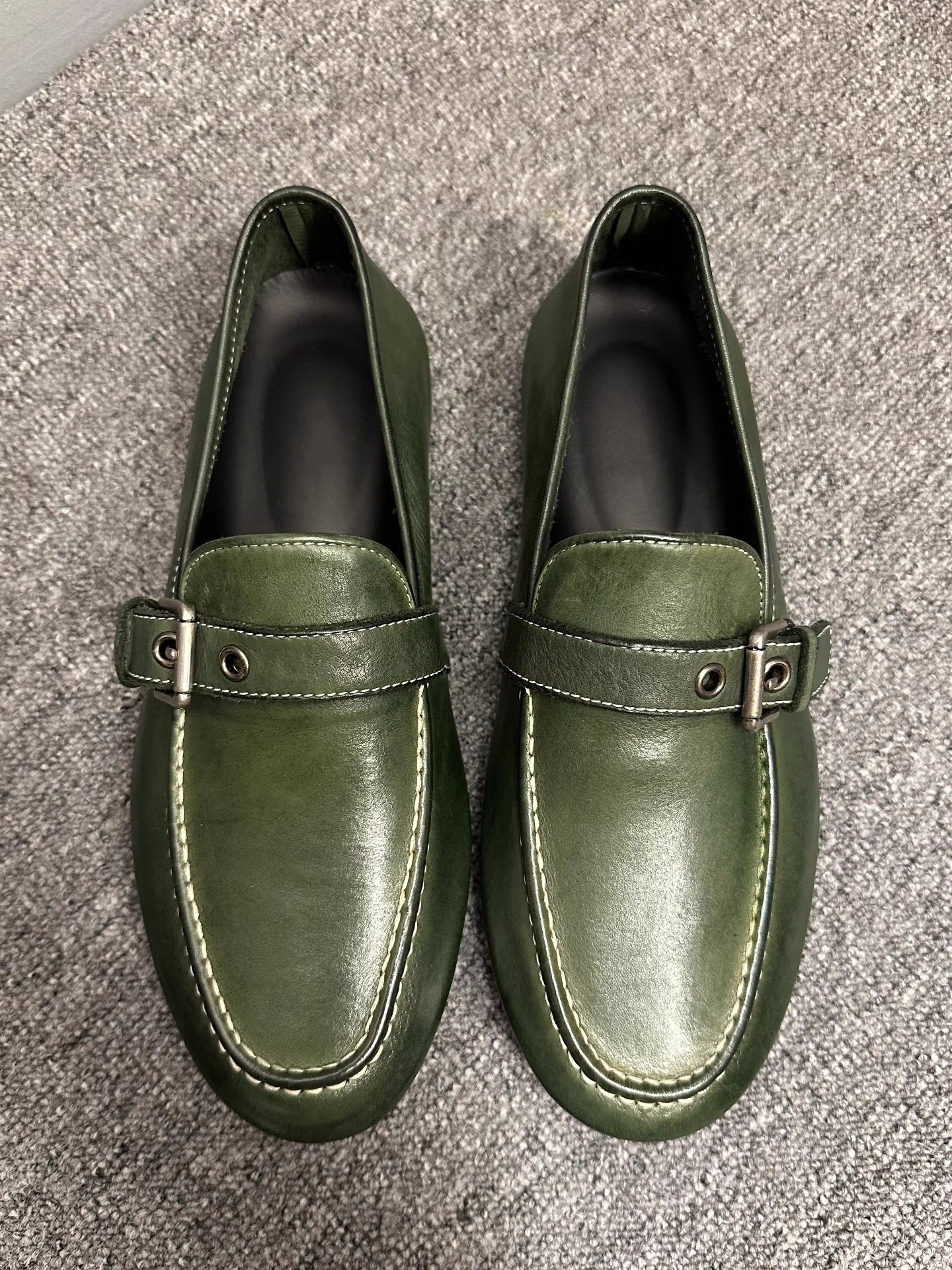 High Quality Handmade Horsehide leather Loafers Men's Casual Shoes Comfortable Light Men Loafers Formal Men Dress Shoes