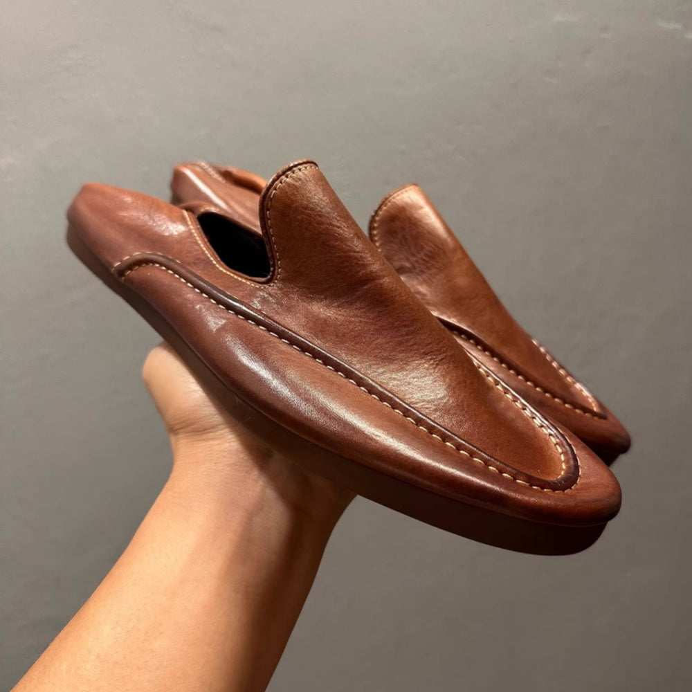 High Quality Horse leather Loafers Soft Leather Soft Sole Casual Shoes Outdoor Males Shoe Handmade Shoes Men's Shoes
